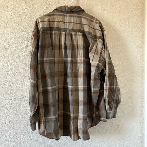 HIGH SIERRA Men’s Flannel Button Up XXL Beige Colors Work Wear Outdoors Camping - Picture 3 of 6